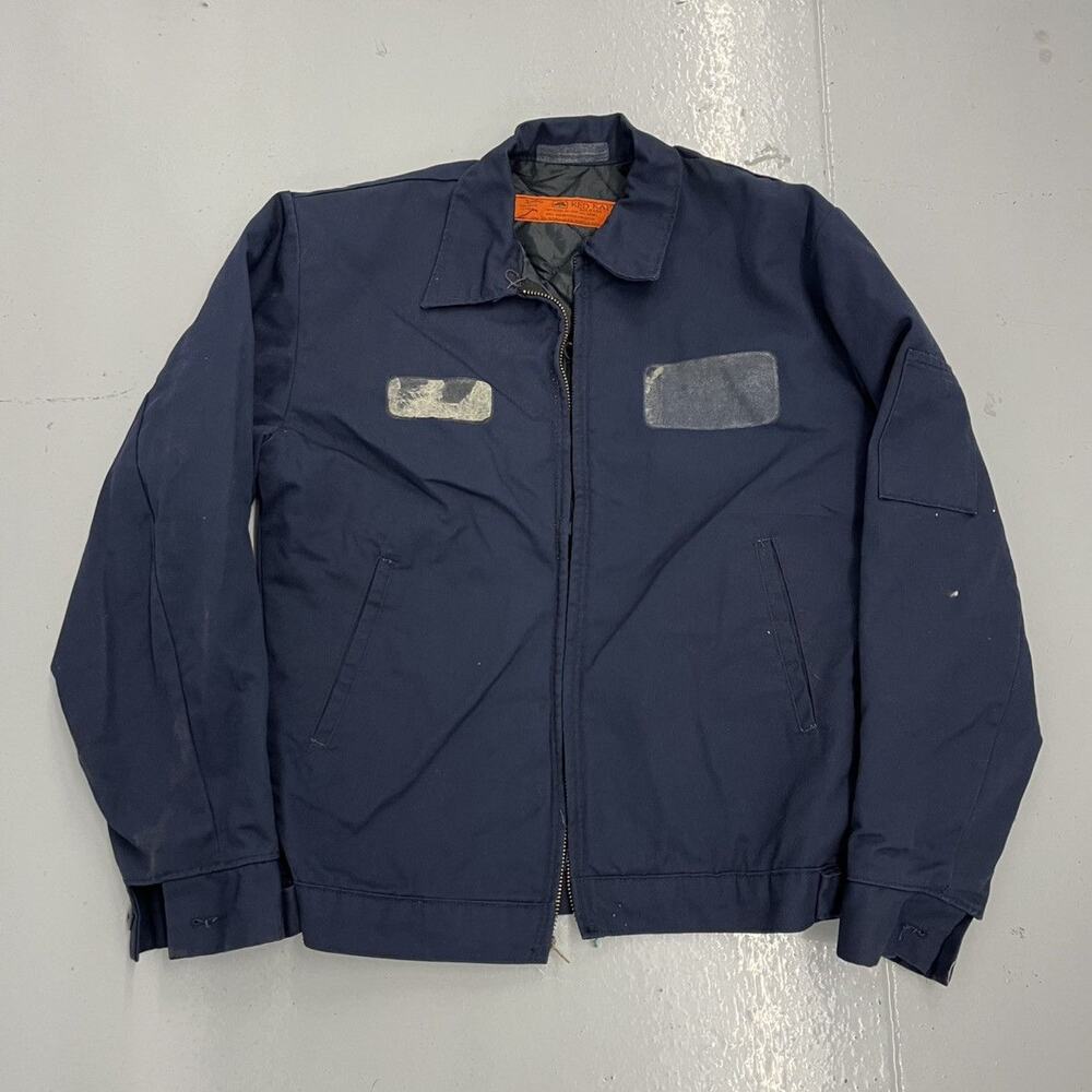 Vintage 70s Red Kap Blue Canvas Workwear Mechanics Jacket